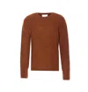 Seven Gauge Crew-neck Long-sleeves Sweater In Brown