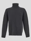 Seven Gauge Turtleneck Sweater In Grey