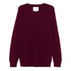 Seven Gauge Wool Sweater In Red