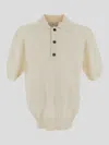 Seven Gauge Polo Shirt In Beige
