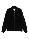 Seven Gauge Wool Bomber Jacket In Black