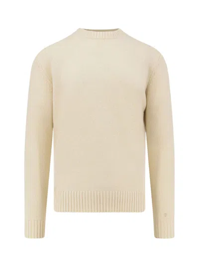 Seven Gauge Wool Crewneck Sweater In Neutral