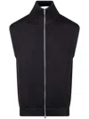 Seven Gauge Wool Gilet In Black