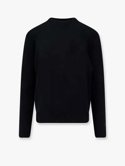 Seven Gauge Wool Sweater In Black