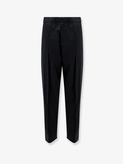 Seven Gauge Wool Trousers In Blue