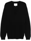 Seven Gauge Virgin Wool Jumper In Black