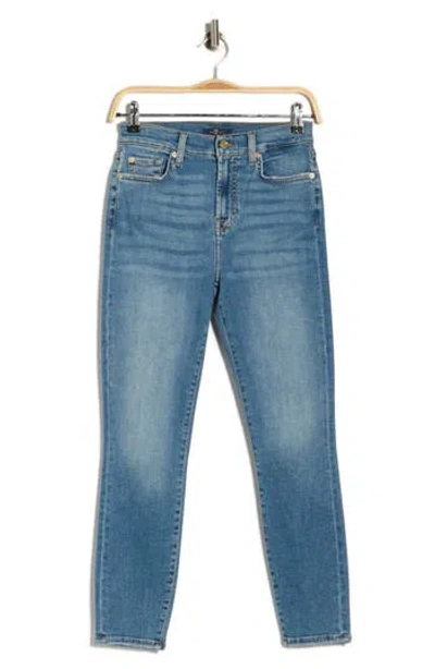 Seven Gwenevere High Waist Ankle Skinny Jeans In Blue