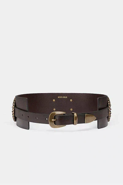 Seven Hills Indio Waist Belt In Brown
