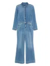 Seven Hilo Denim Jumpsuit In Blue