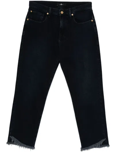 Seven Julia Boyfriend Denim Jeans In Black