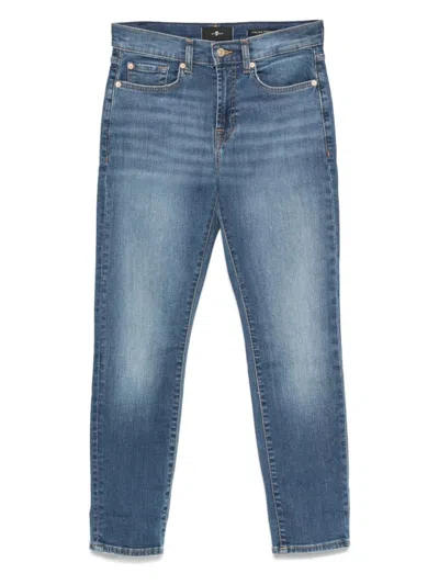 SEVEN SEVEN LIGHT BLUE WASH JEANS WITH CONCEALED FLY