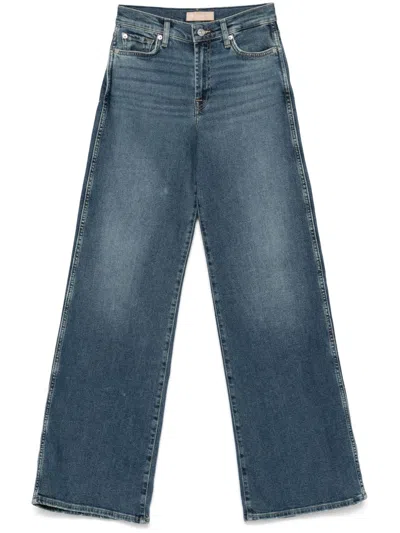 Seven Lotta Flared Denim Jeans In Black