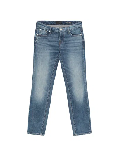Seven Low Cigarette Denim Jeans In Blue
