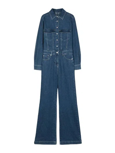 Seven Luxe Denim Jumpsuit In Azul