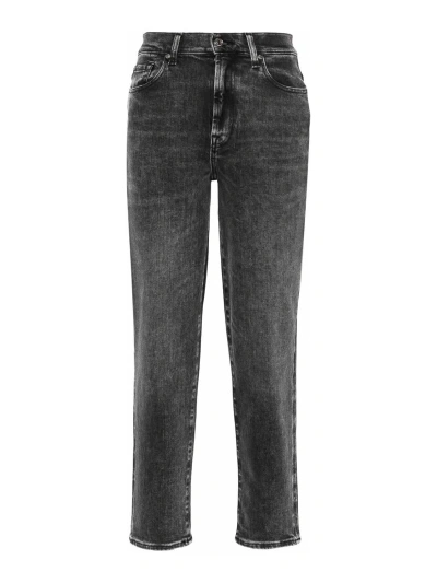 Seven Malia Luxe Denim Jeans In Black