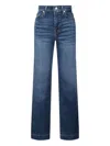Seven Whiskering-effect Five-pockets Jeans In Blue