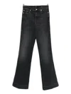Seven Modern Dojo Flared Denim Jeans In Black
