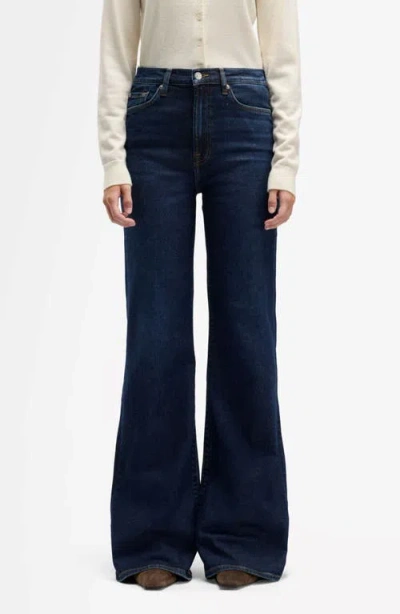 Seven Modern Dojo High Waist Flare Jeans In Blue