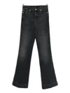 Seven Modern Dojo Flared Denim Jeans In Black