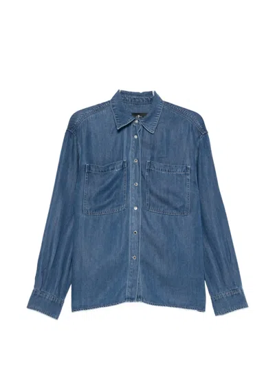 Seven Denim Cotton Shirt In Metallic