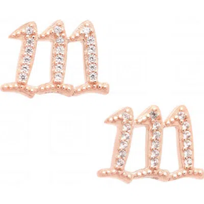 Seven Saints 111 Angel Number Manifestation Stud Earrings In Multi