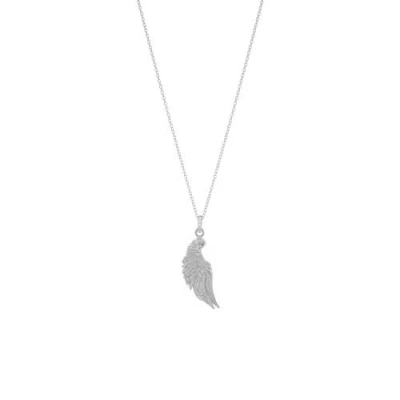 Seven Saints Angel Wing Necklace In Metallic
