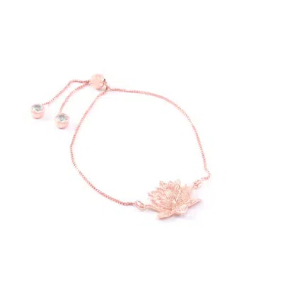 Seven Saints Awakened Lotus Adjustable Bracelet In Pink