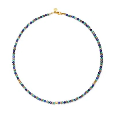 Seven Saints Blue Sage Talisman Necklace In Gold
