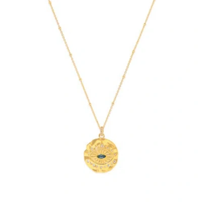 Seven Saints Evil Eye Protection Necklace In Gold