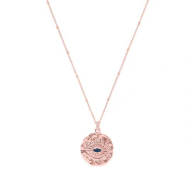 Seven Saints Evil Eye Protection Necklace In Gold