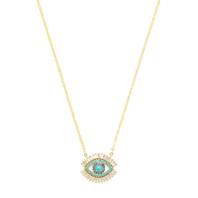 Seven Saints Evil Eye Protection Necklace In Gold
