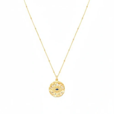 Seven Saints Evil Eye Protection Necklace In Gold