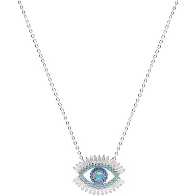Seven Saints Evil Eye Protection Necklace In Metallic