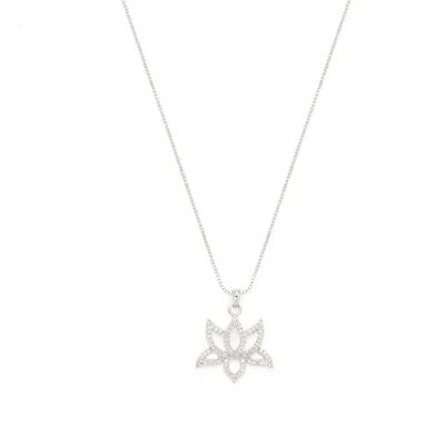 Seven Saints Illuminate Lotus Necklace In Metallic