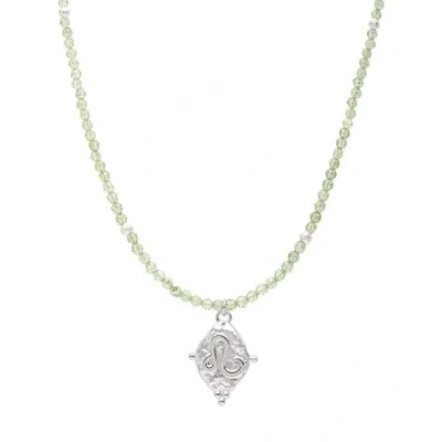 Seven Saints Leo Zodiac Choker Necklace In White