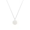 Seven Saints Men's Silver Flower Of Life Necklace, White Rhodium, All Gender In Silver