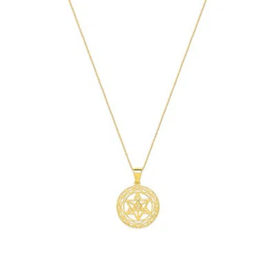 Seven Saints Merkaba Star Light Body Activation Necklace In Gold