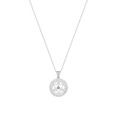 Seven Saints Merkaba Star Spiritual Ascension Necklace In White