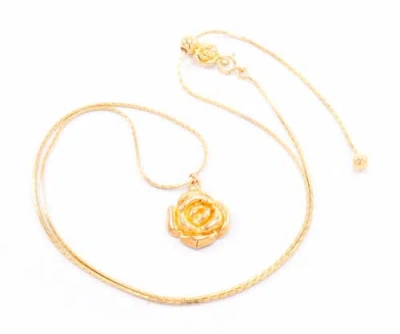 Seven Saints Mystic Rose Adjustable Necklace In Gold