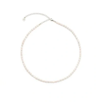 Seven Saints Pure Light Baroque Freshwater Pearl Choker Necklace In White