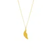 Seven Saints Women's Angel Wing Necklace, Gold Over Sterling Silver In Gold