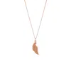 Seven Saints Women's Angel Wing Necklace, Rose Gold Over Sterling Silver In Gold