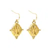 Seven Saints Women's Aries Vintage-style Dangle Earrings, Gold Plated In Gold