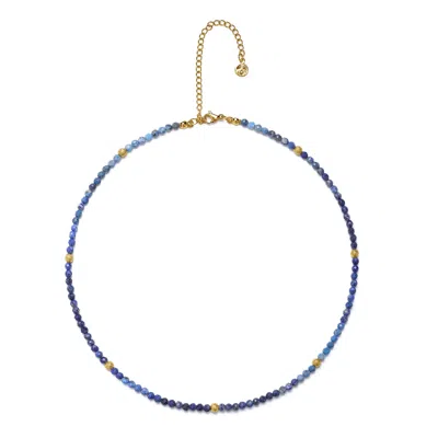 Seven Saints Women's Blue / Gold Oracle Of The Deep, Lapis Lazuli Choker Necklace, Gold
