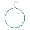 Seven Saints Women's Blue / Silver Turquoise Choker Necklace, Success And Good Fortune Amplifier, White Rhodium