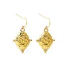 Seven Saints Women's Cancer Vintage-style Dangle Earrings, Gold Plated In Gold