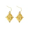 Seven Saints Women's Capricorn Vintage-style Dangle Earrings, Gold Plated In Gold