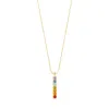 Seven Saints Women's Chakra Align Bar Necklace, Gold Over Sterling Silver In Gold