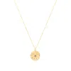 Seven Saints Women's Evil Eye Protection Necklace, Gold Over Sterling Silver With Sapphire In Gold