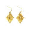 Seven Saints Women's Gemini Vintage-style Dangle Earrings, Gold Plated In Gold